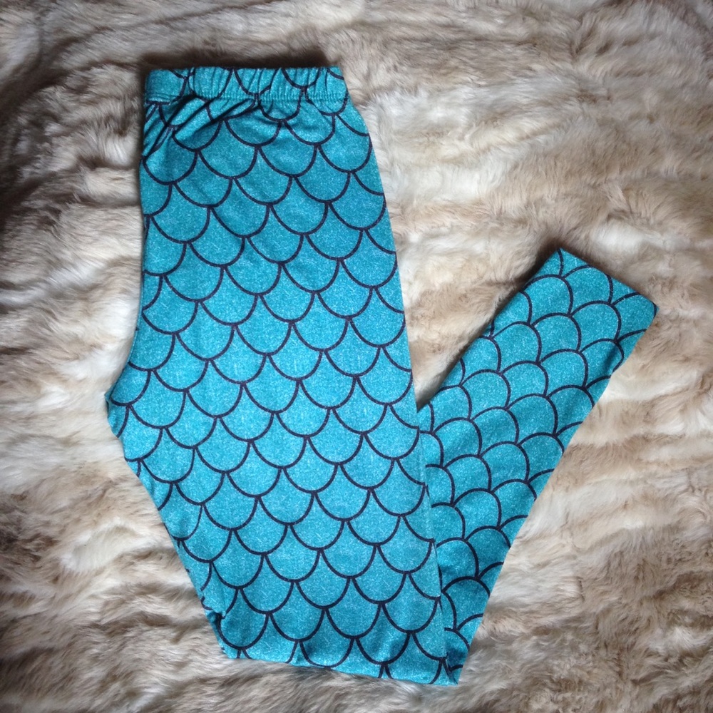💜 {3 for $12} M Teal Mermaid Leggings